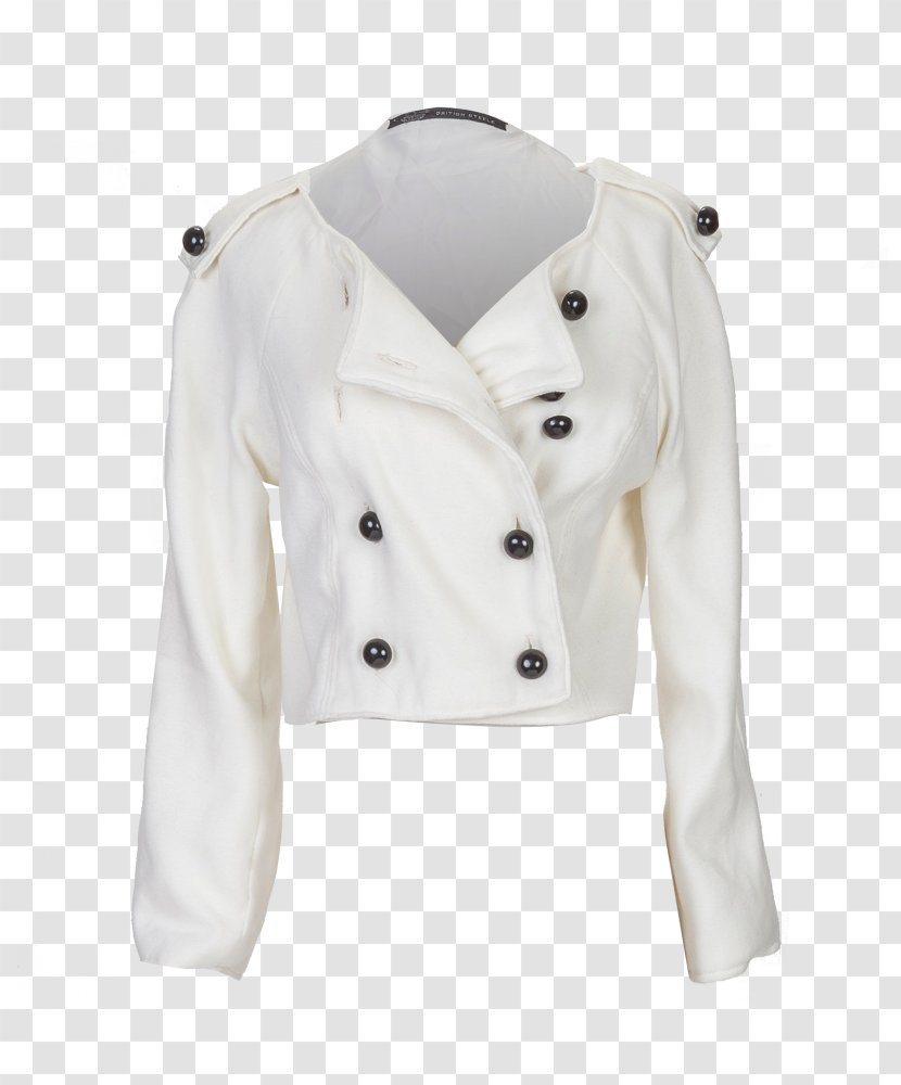 Jacket Coat Outerwear Sleeve - White Transparent PNG