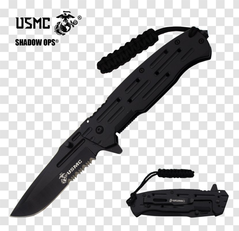 Hunting & Survival Knives Knife United States Marine Corps Serrated Blade - Black Ops 2 Replica Transparent PNG