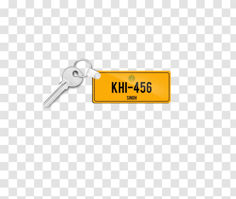 Logo Brand Product Vehicle License Plates Key Chains - Yellow Transparent PNG