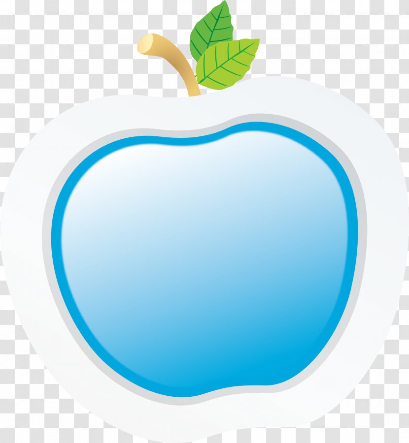 Blue - Red - Vector Hand-painted Apple Transparent PNG