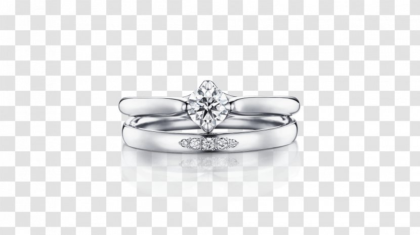 Wedding Ring Engagement Diamond - Platinum Transparent PNG