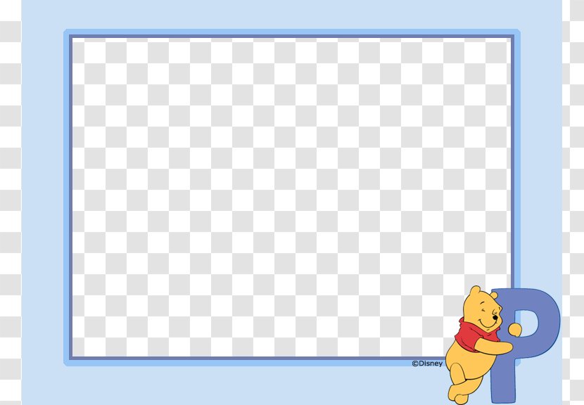 Board Game Cartoon Child Pattern - Text - Cute Winnie The Pooh Photo Frame Plane Blue Template Transparent PNG
