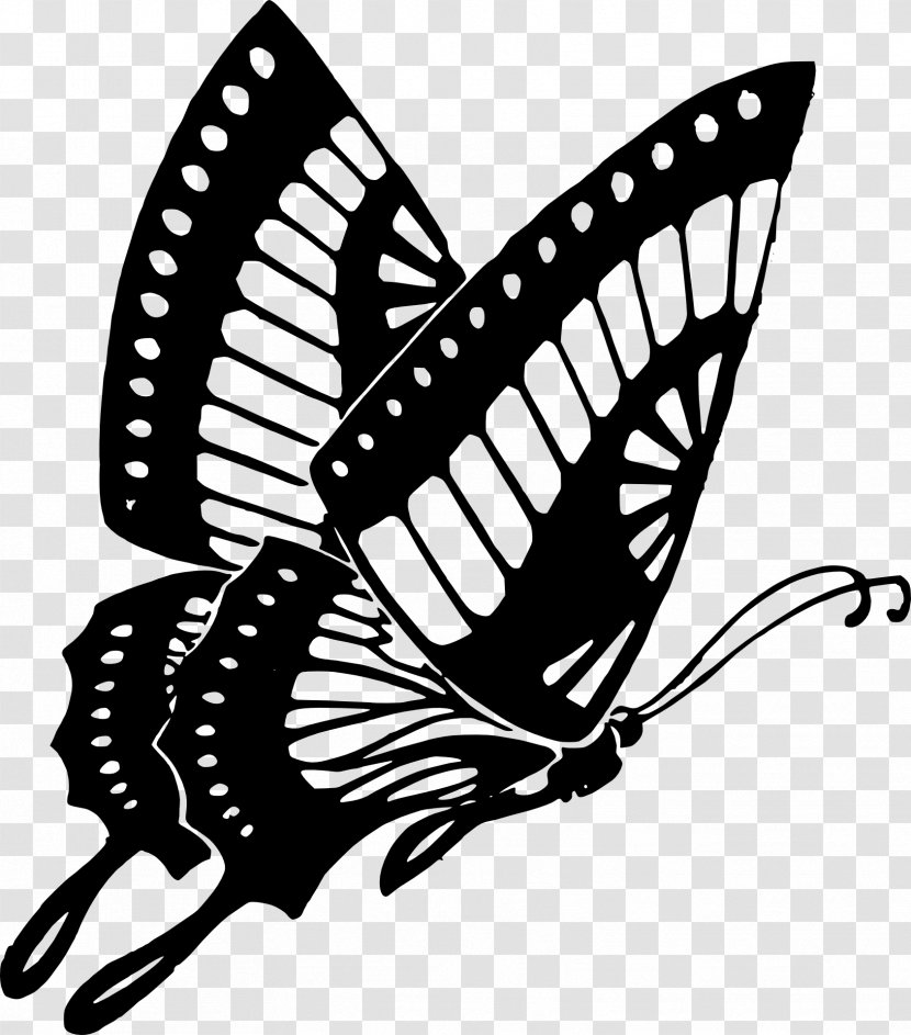 Butterfly Clip Art - Black And White - Stamp Transparent PNG
