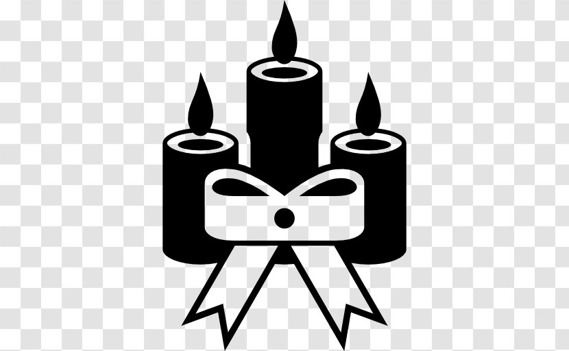Decorationshape - Candle - Black And White Transparent PNG