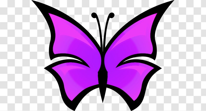 Clip Art Butterfly Openclipart Vector Graphics Image - Line - Aura Transparent PNG
