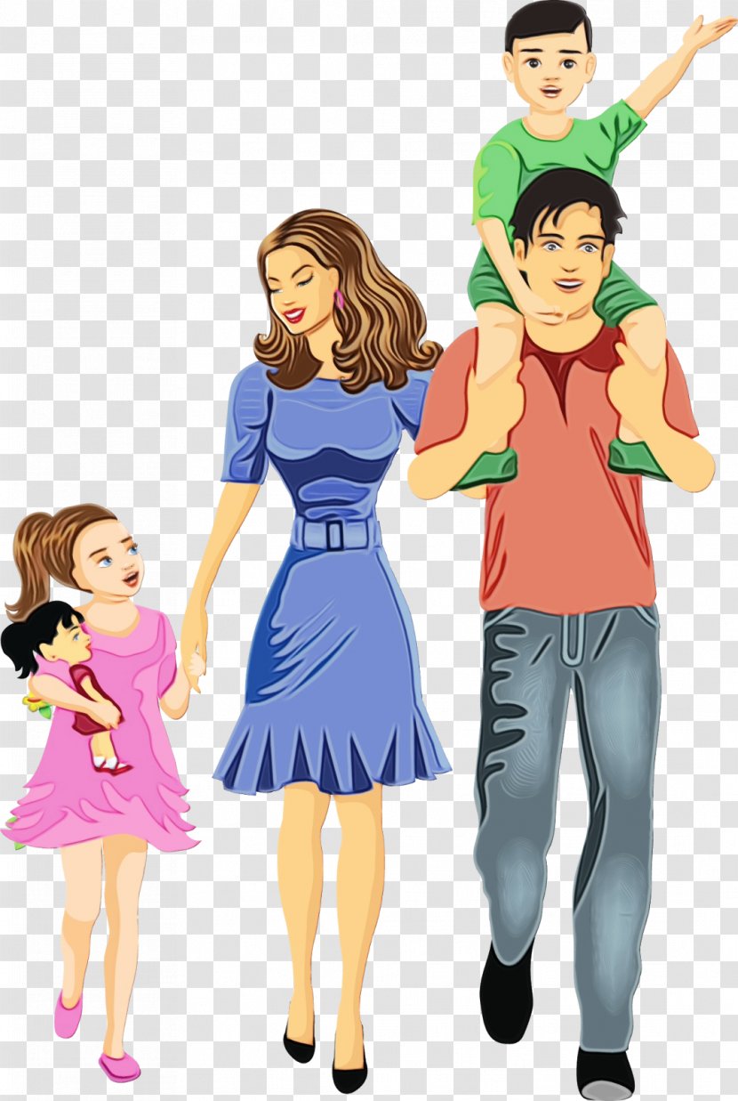 People Cartoon Fun Standing Friendship - Gesture - Happy Child Transparent PNG