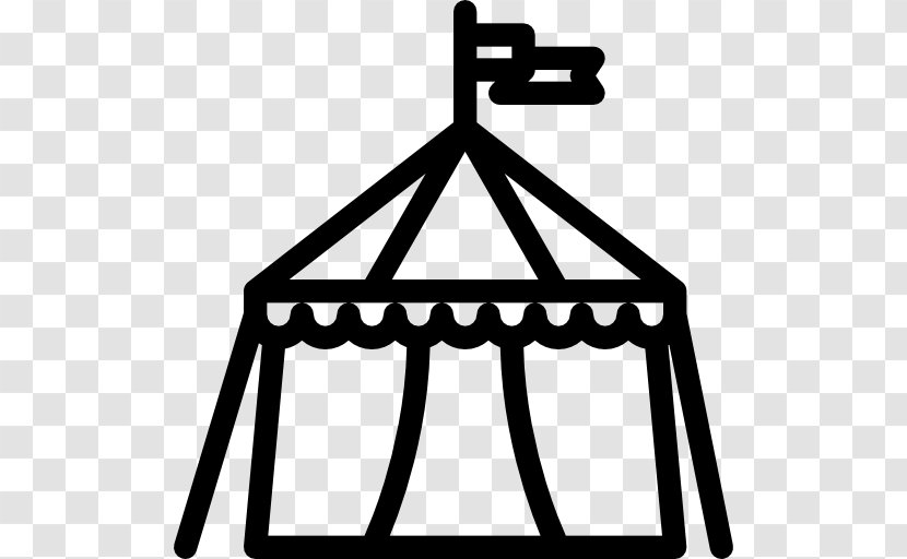 Drawing Black And White Clip Art - Area - Circus Tent Transparent PNG
