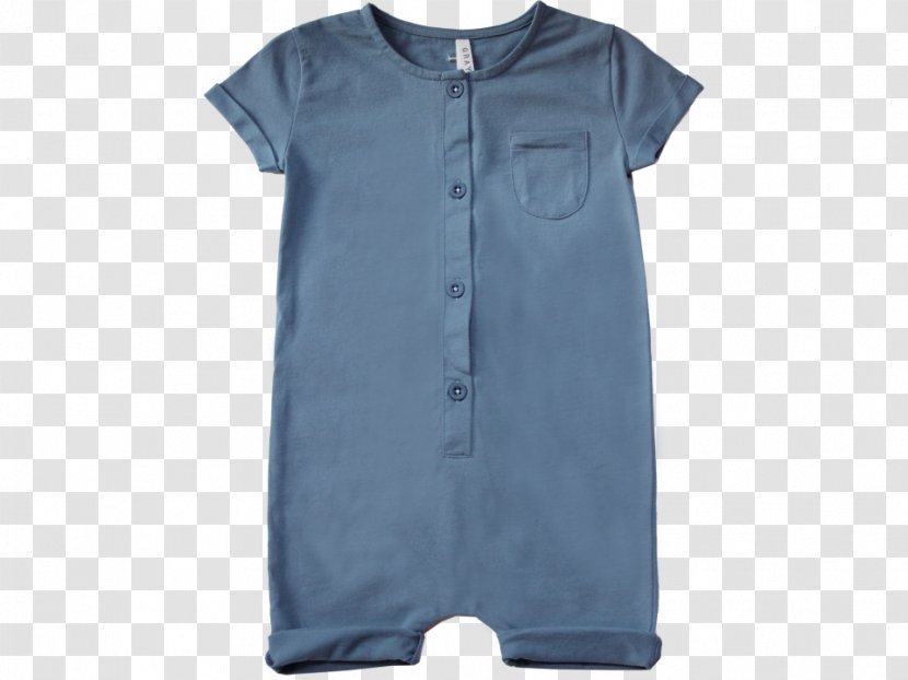 Dress Clothing Sleeve Blouse Button - Blue - Short Legs Transparent PNG