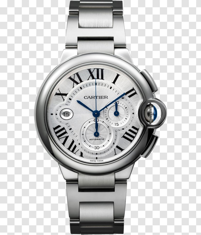 Cartier Ballon Bleu Automatic Watch Chronograph - Power Reserve Indicator Transparent PNG