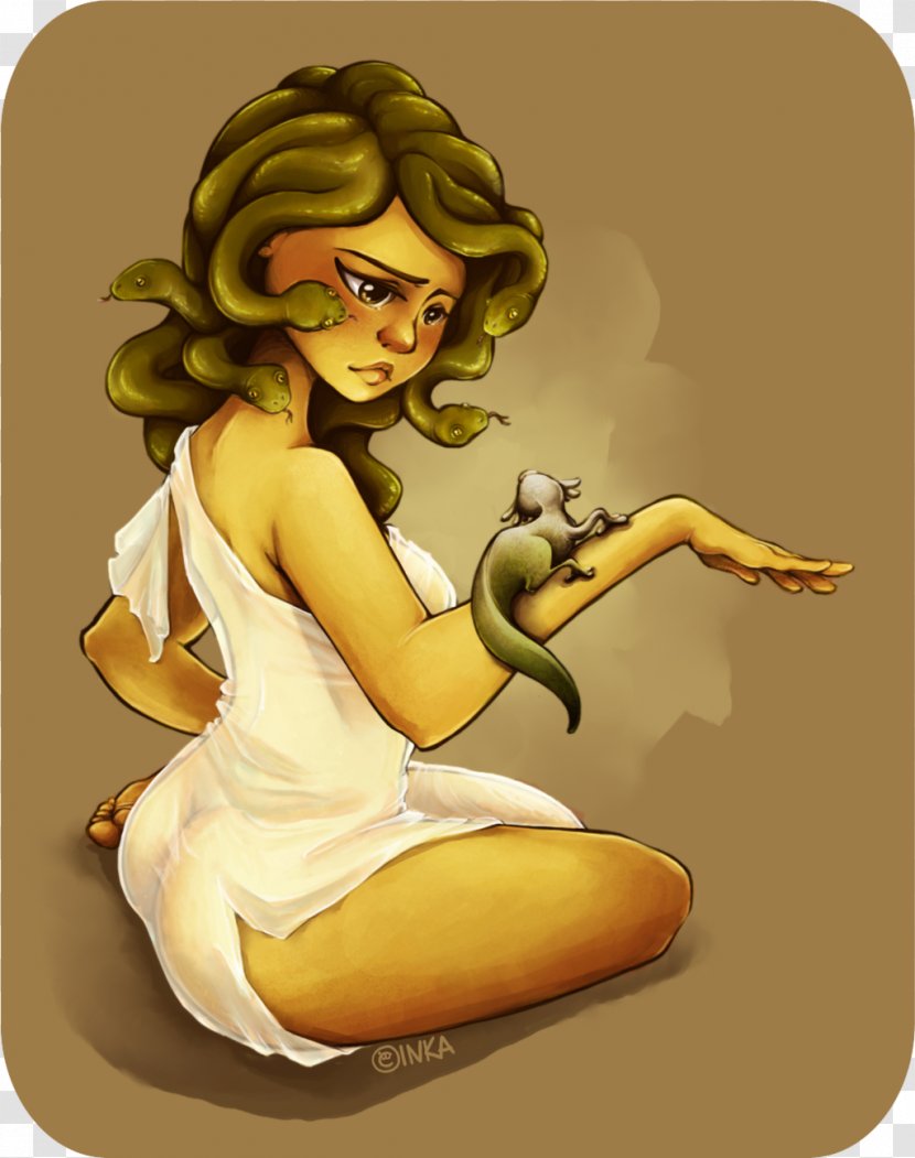 Medusa Lamia Poseidon Greek Mythology Gorgon - Cartoon - Colored Cliparts Transparent PNG