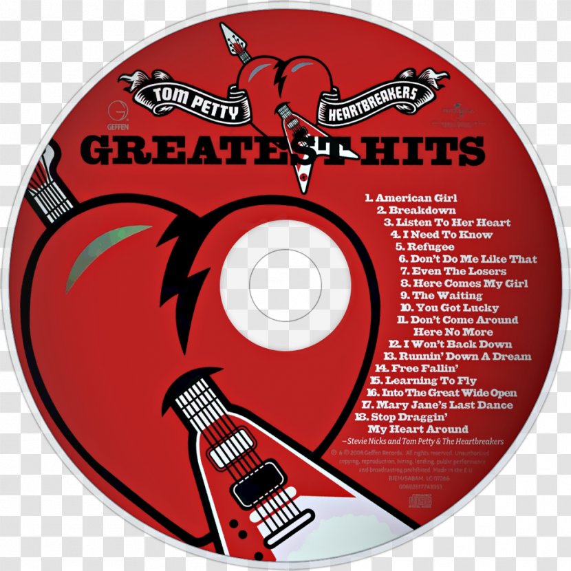 Greatest Hits Tom Petty And The Heartbreakers Hard Promises Wildflowers Album - Heart Transparent PNG