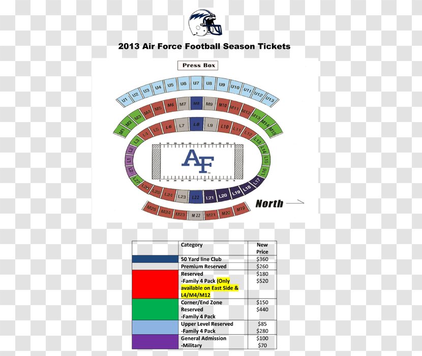 Falcon Stadium Air Force Falcons Football Notre Dame Fighting Irish - Text - Tickets Transparent PNG