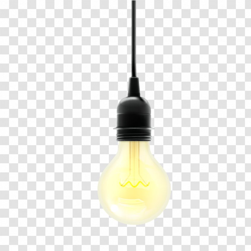 Incandescent Light Bulb Lamp Yellow Transparent PNG