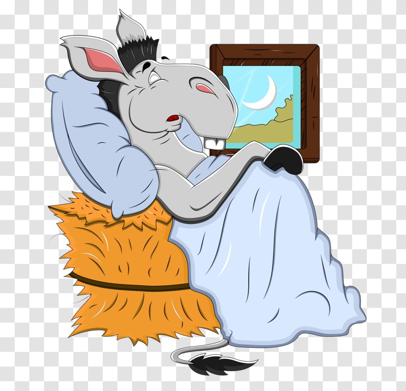 Donkey Clip Art Cartoon Image Sleep In Non-human Animals - Small To Medium Sized Cats Transparent PNG
