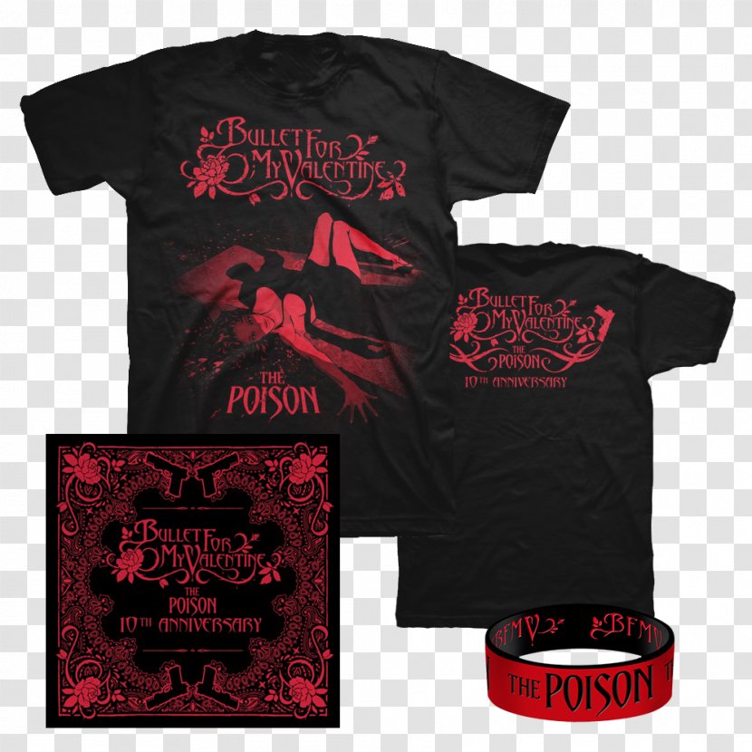 T-shirt Bullet For My Valentine The Poison Venom Heavy Metal - Top Transparent PNG