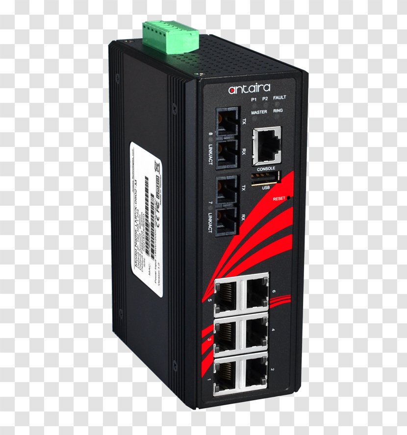 Network Switch Power Over Ethernet Computer Port - Industrial Transparent PNG