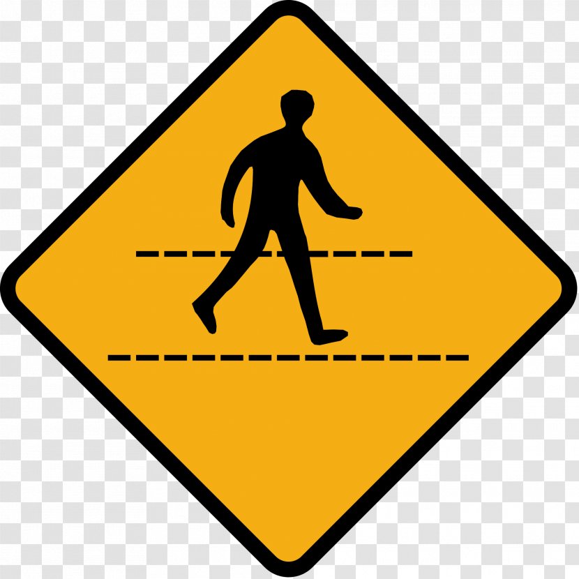 Traffic Sign Road Warning Pedestrian Crossing Transparent PNG