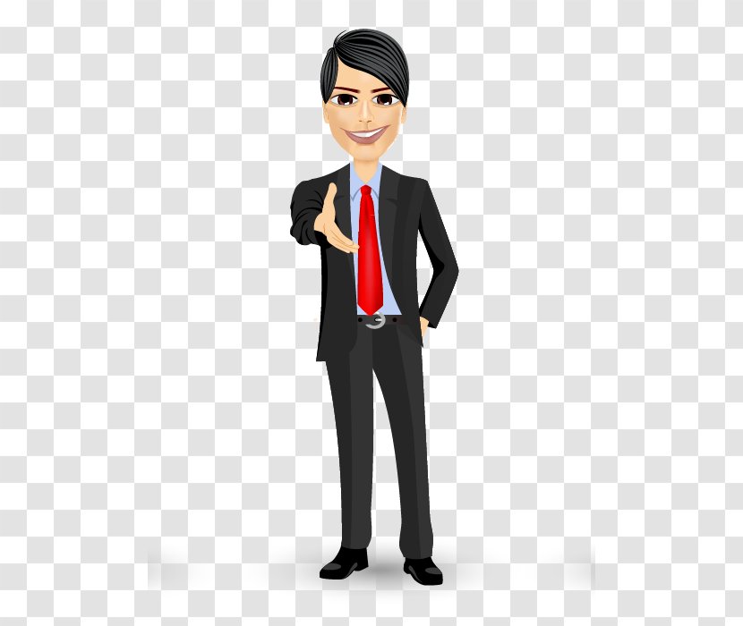 Cartoon Illustration - White Collar Worker - Hand Painted Business People Transparent PNG
