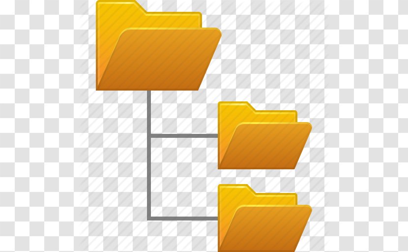 Directory Structure Mbox File System - Material - Folder Tree Yellow Icon Transparent PNG