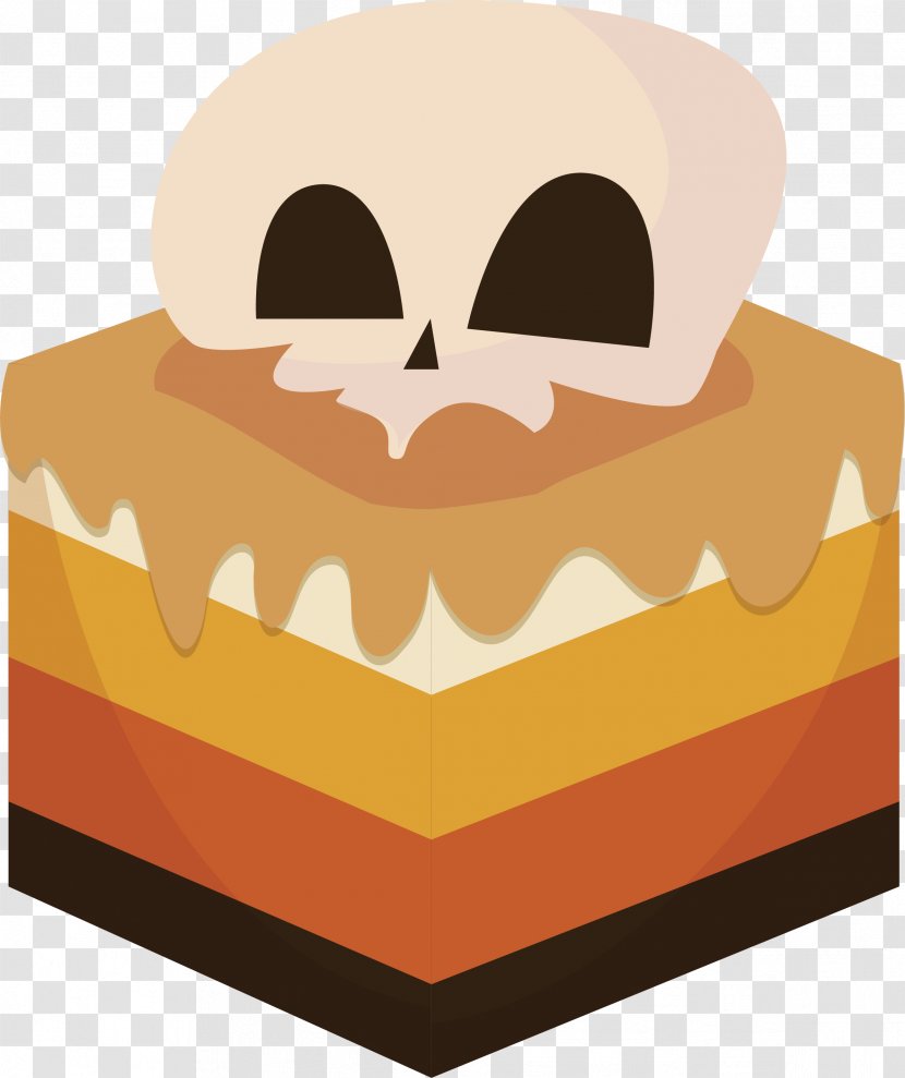 Halloween Cake Clip Art - Skull Cube Transparent PNG