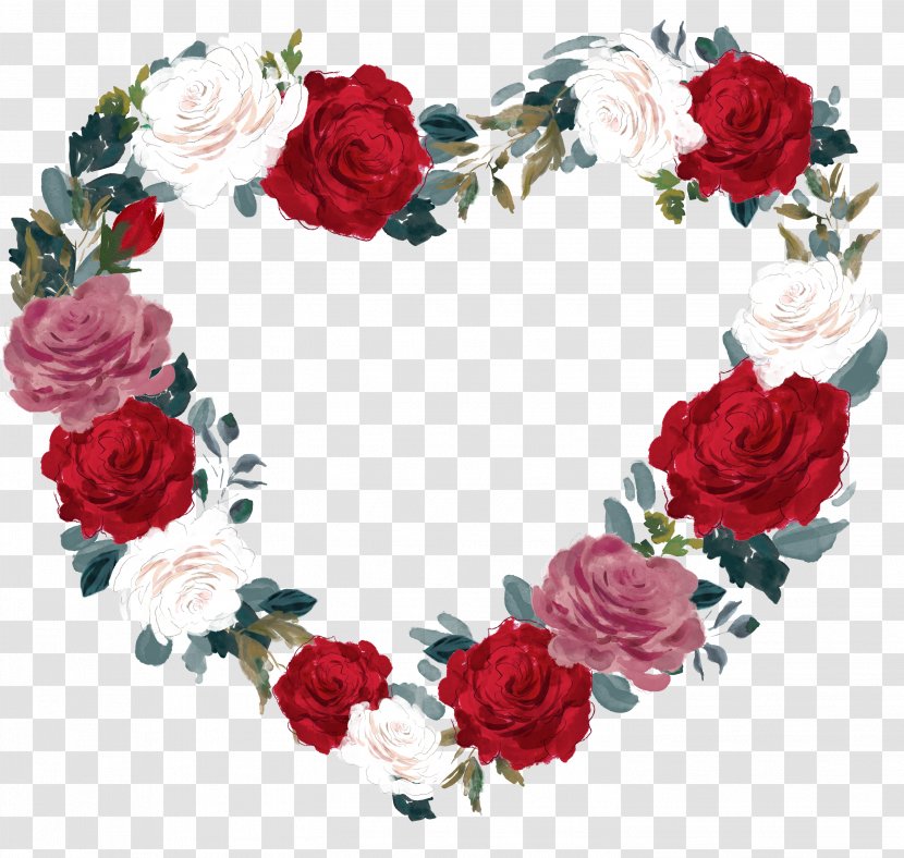 Valentine's Day Gift Garden Roses 14 February Flower Bouquet - Floral Design - Wreath Material Transparent PNG