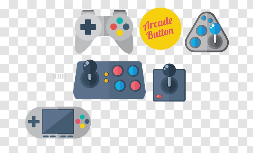 Joystick Video Game Console Controller Euclidean Vector - Portable Accessory - Buttons On The Remote Transparent PNG