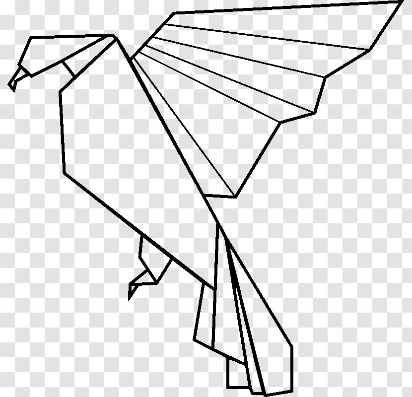 Line Art Drawing Origami Colombe Transparent PNG