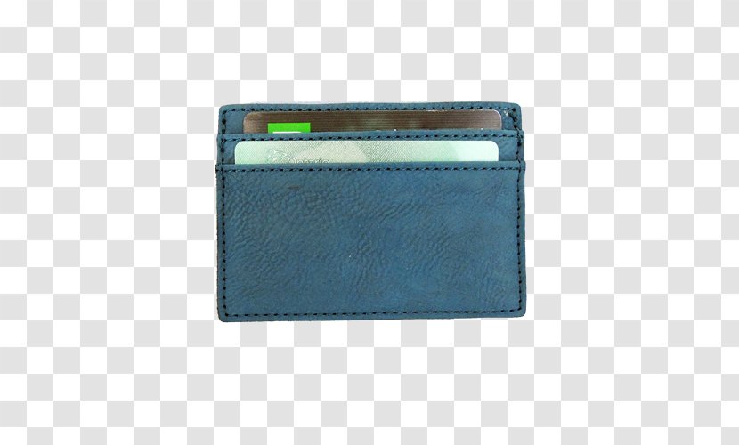 Wallet Turquoise - Electric Blue - Magnetic Stripe Cards Transparent PNG