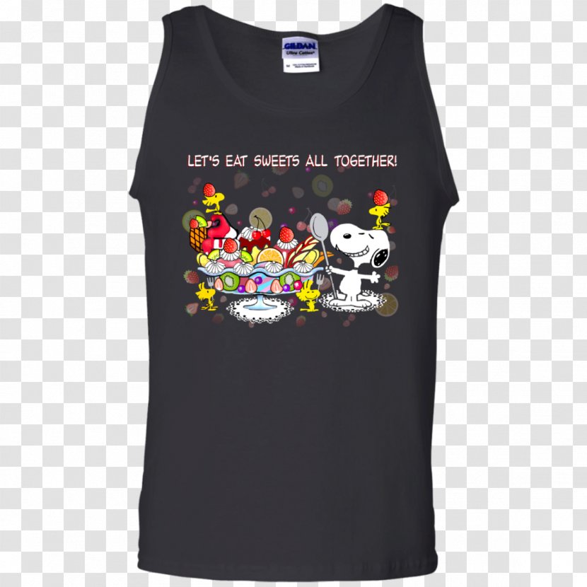 T-shirt Hoodie Top Sleeveless Shirt - Sleeve - Snoopy Eat Transparent PNG