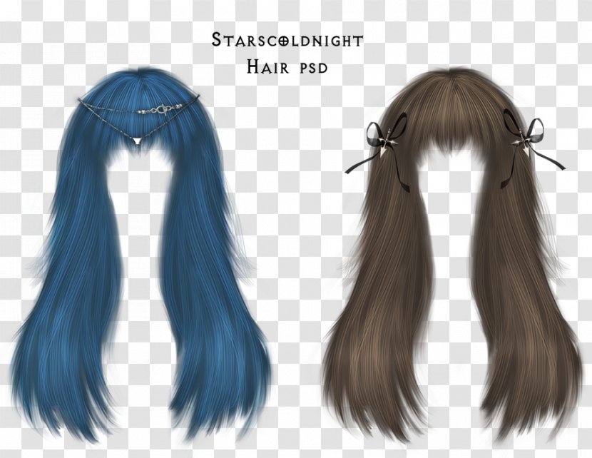 Hairstyle Wig - Long Hair - Black Transparent PNG
