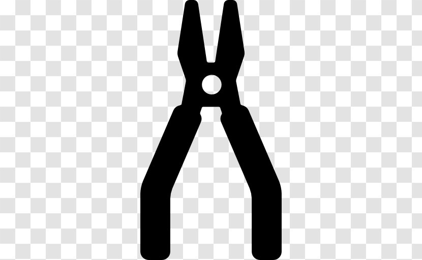 Hand Tool Pliers Tongs - Black And White Transparent PNG