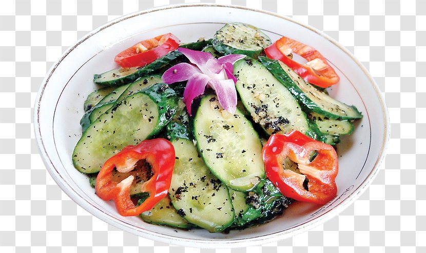Fattoush Fried Clams Cucumber Basil - Vegetarian Food Transparent PNG