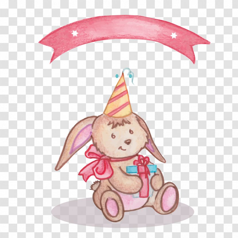 Birthday - Fictional Character - Hand Painted Rabbit Transparent PNG