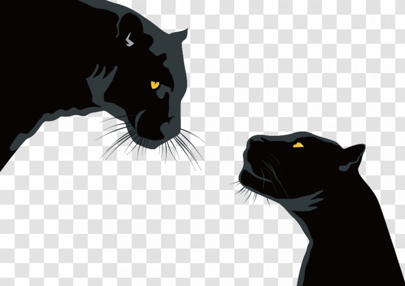 Black Panther Cat Leopard Cougar Jaguar - Snout - Vector Transparent PNG