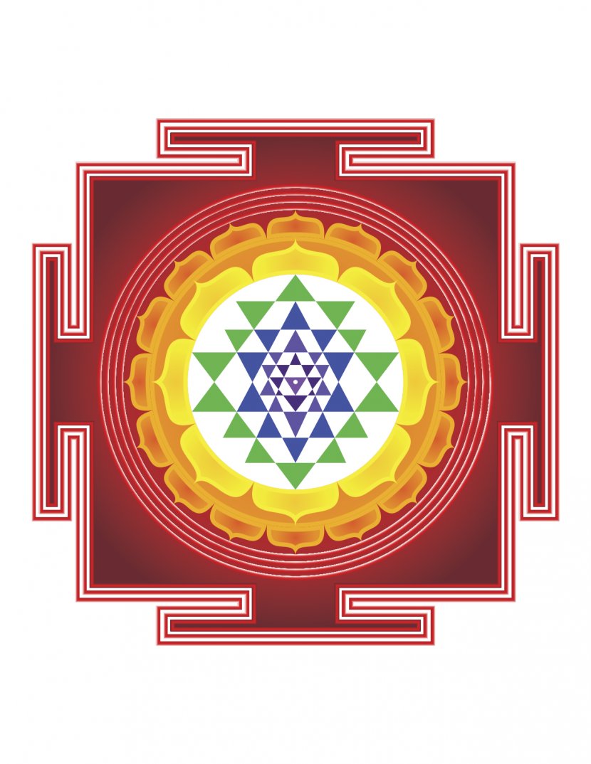 Sri Yantra Meditation Symbol Sacred Geometry - Gayatri Mantra - Sarawati Transparent PNG