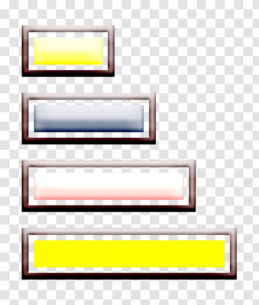 Bar Icon Chart Financial - Rectangle Yellow Transparent PNG