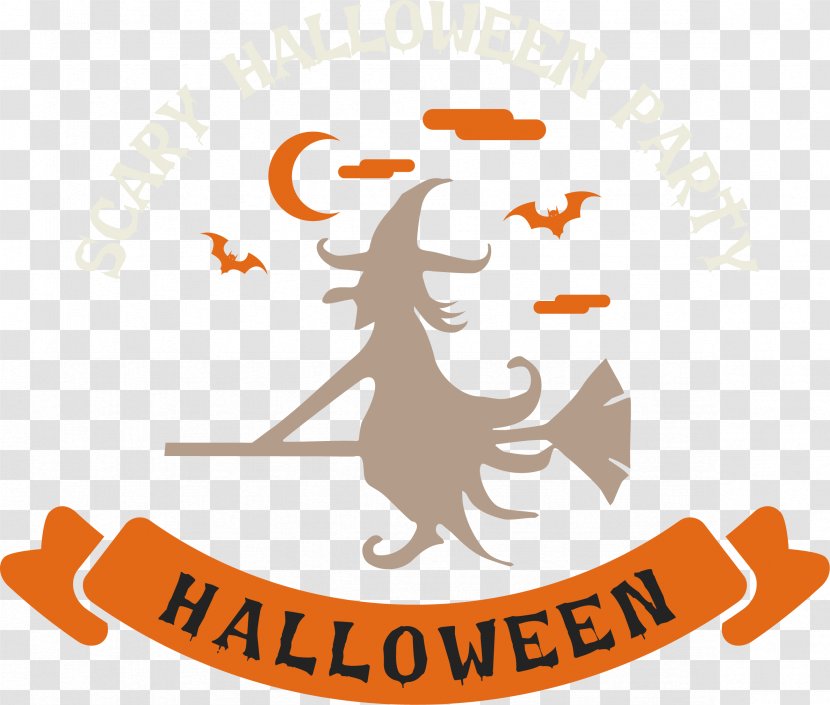 Halloween Boszorkxe1ny - Party - Witch Silhouette Tags Transparent PNG