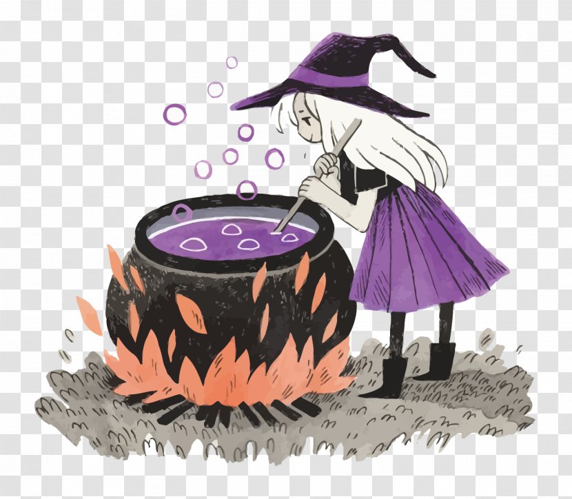 Vector Wizards Of The Little Witch - Watercolor - Heart Transparent PNG