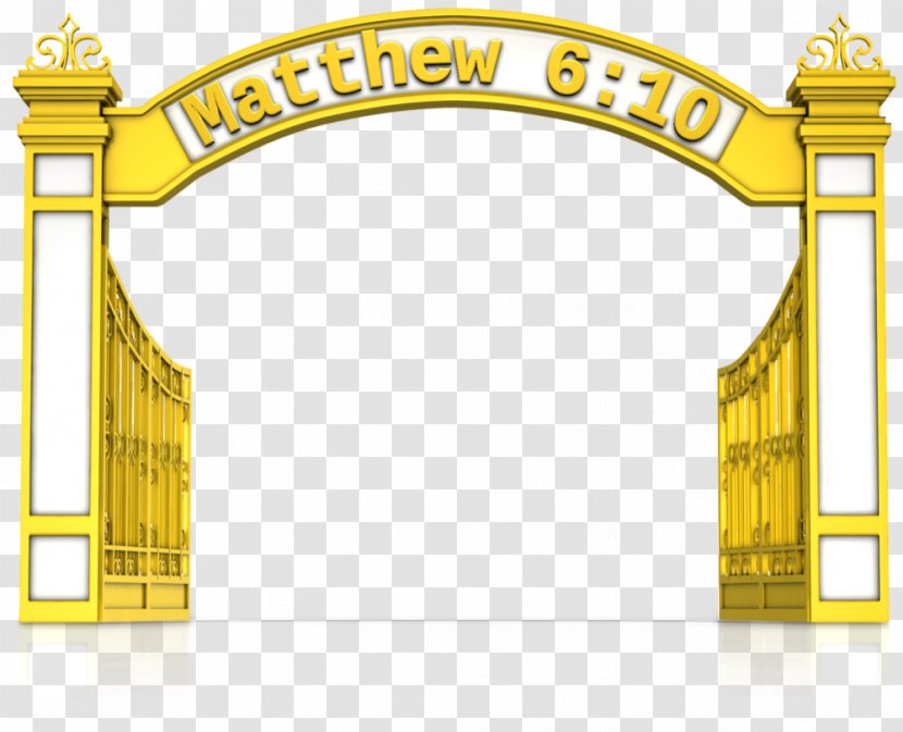 Heaven Pearly Gates Clip Art - Yellow - HEAVEN Transparent PNG