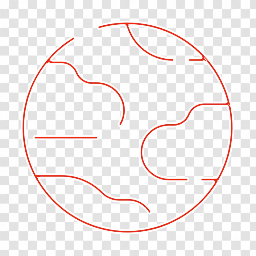 Circle Icon Earth Global - Space - Line Art Drawing Transparent PNG