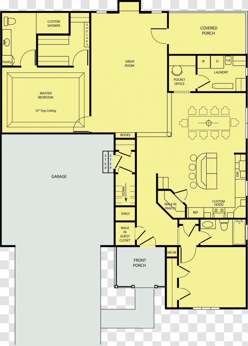 Floor Plan Pattern - Yellow - Design Transparent PNG