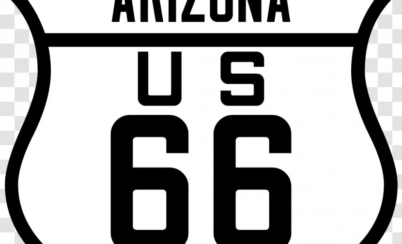 U.S. Route 66 In Arizona Highway Road - Text Transparent PNG