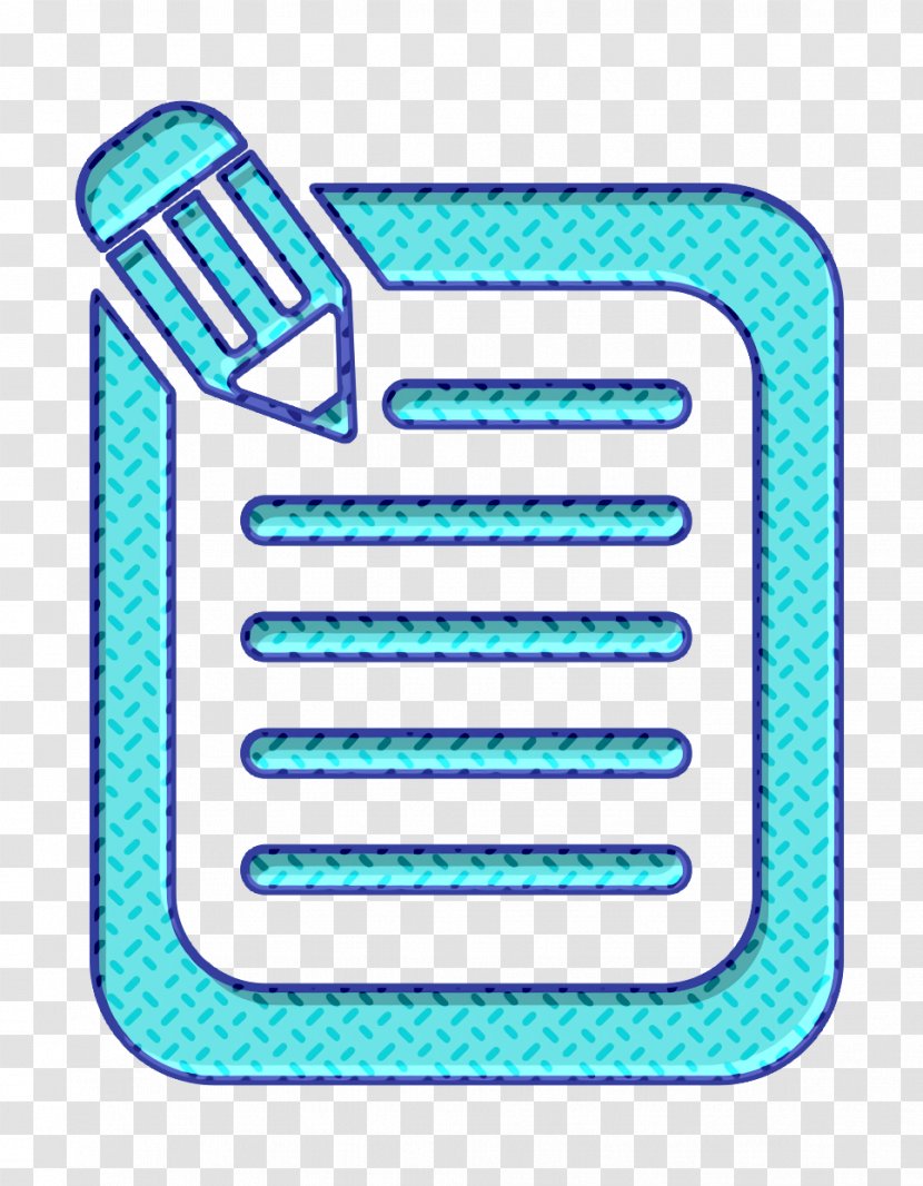 Compose Icon Content Document - Aqua Write Transparent PNG