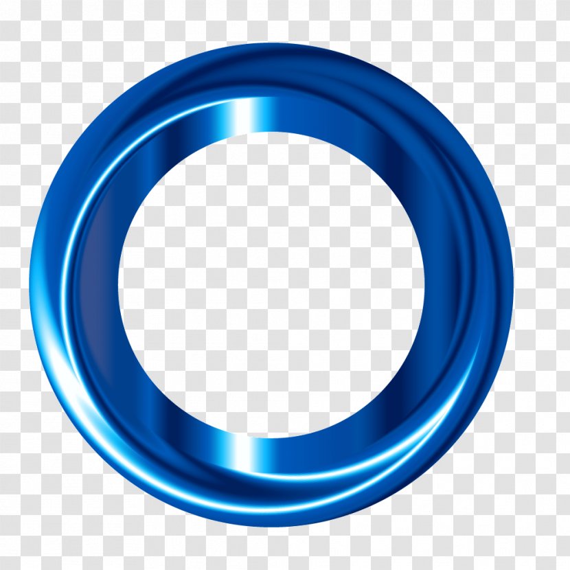 Blue Ribbon Round - Azure - Symbol Transparent PNG