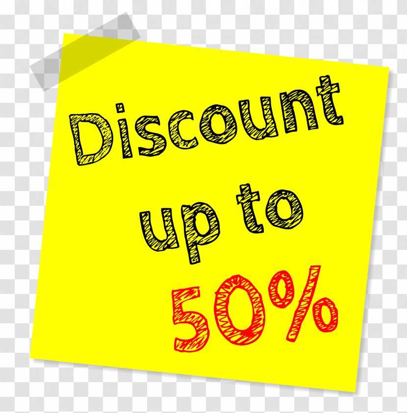 Discounting Sales Price Retail - Customer - Discount Sticky Note Transparent PNG