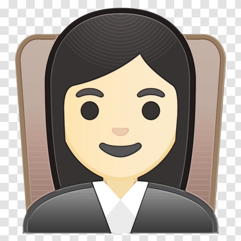 Emoji Hair - Man - Black Smile Transparent PNG