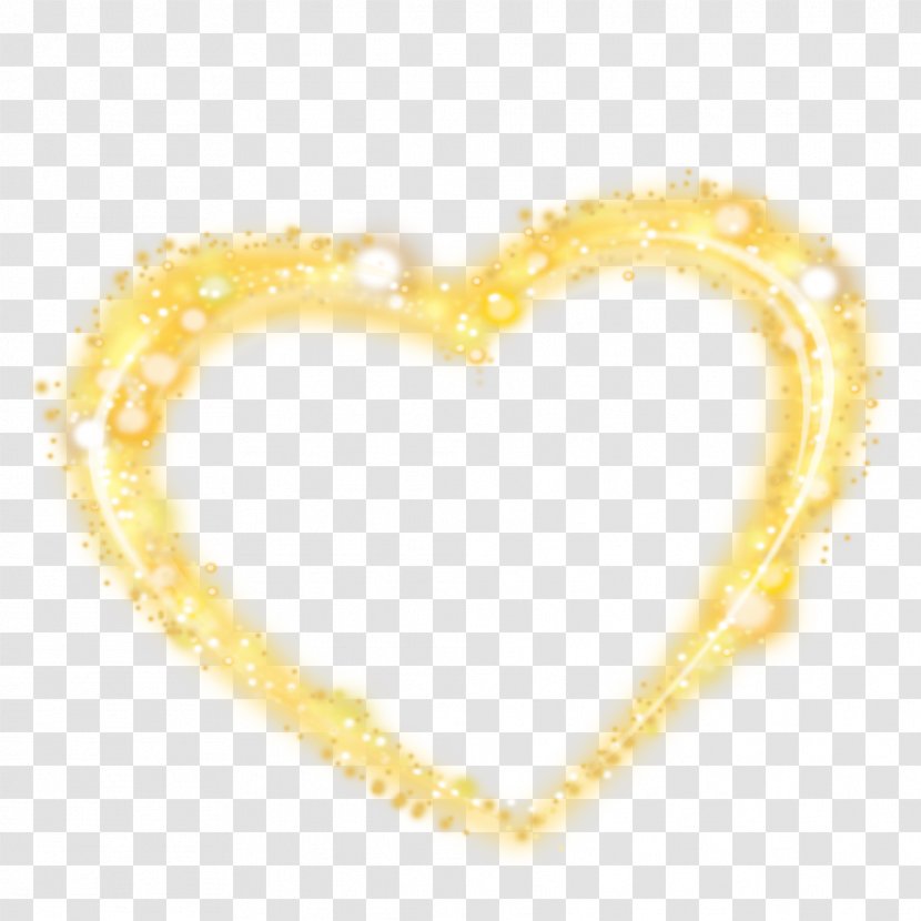 Heart Tanabata Valentine's Day - Golden Transparent PNG
