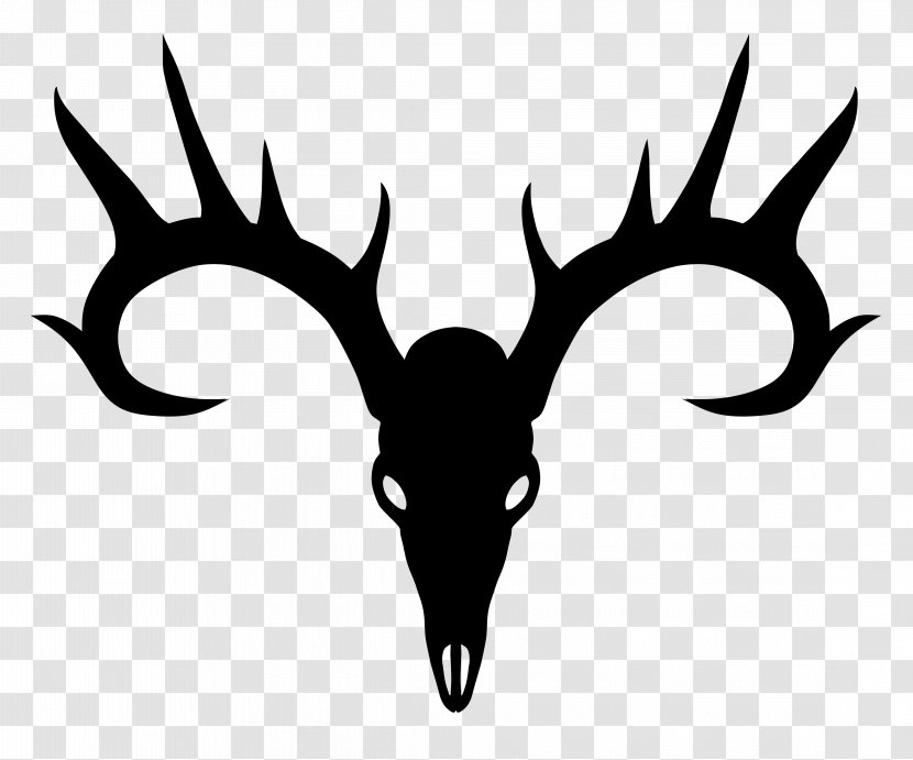 Reindeer Elk Image Silhouette - Whitetailed Deer - Blackandwhite Transparent PNG