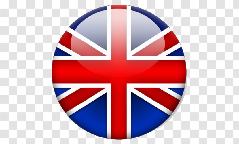 Flag Of England Union Jack Great Britain - Electric Blue - Plate Transparent PNG
