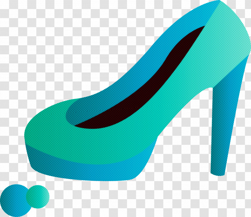 Shoe High-heeled Shoe Walking Footwear Turquoise Transparent PNG